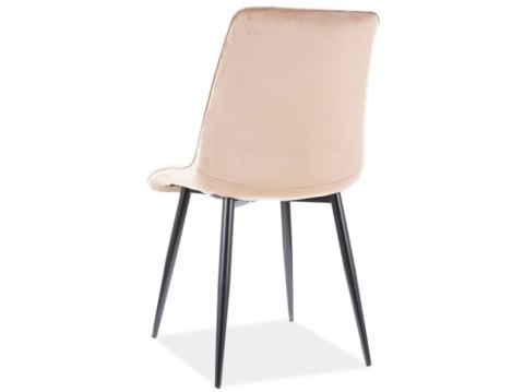 KRZESŁO PIKOWANE CHIC VELVET CZARNY STELAŻ / BEŻ BLUVEL 28 SIGNAL KRZESŁO PIKOWANE CHIC VELVET CZARNY STELAŻ / BEŻ BLUVEL 28 SIGNAL