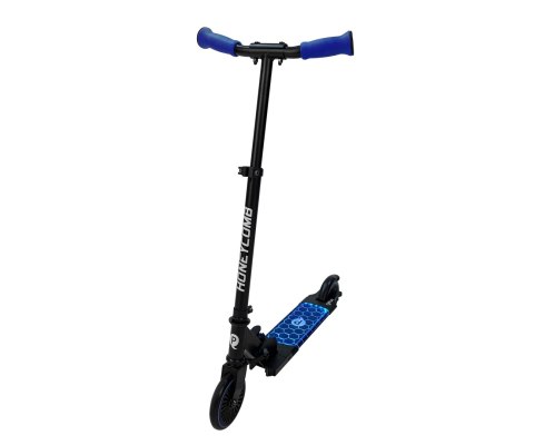 Qplay Hulajnoga Scooter Jeździk Honeycomb Blue Niebieska składana światła LED regulowana wysokość kierownicy hamulec 3 lata+ Qplay Hulajnoga Scooter Jeździk Honeycomb Blue Niebieska składana światła LED regulowana wysokość kierownicy hamulec 3 lata+