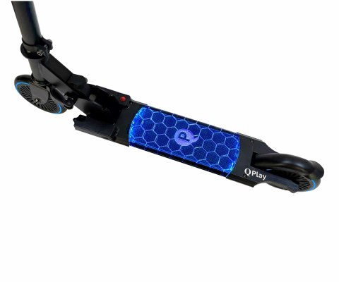 Qplay Hulajnoga Scooter Jeździk Honeycomb Blue Niebieska składana światła LED regulowana wysokość kierownicy hamulec 3 lata+ Qplay Hulajnoga Scooter Jeździk Honeycomb Blue Niebieska składana światła LED regulowana wysokość kierownicy hamulec 3 lata+