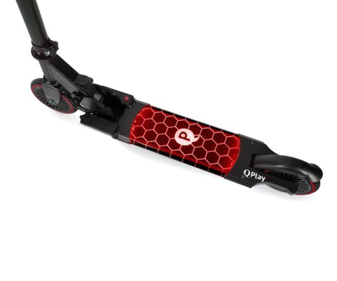 Qplay Hulajnoga Honeycomb Scooter Jeździk Red Czerwona składana koła kauczukowe regul. wysokości kierownicy hamulec światła LED Qplay Hulajnoga Honeycomb Scooter Jeździk Red Czerwona składana koła kauczukowe regul. wysokości kierownicy hamulec światła LED