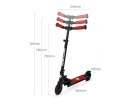 Qplay Hulajnoga Honeycomb Scooter Jeździk Red Czerwona składana koła kauczukowe regul. wysokości kierownicy hamulec światła LED Qplay Hulajnoga Honeycomb Scooter Jeździk Red Czerwona składana koła kauczukowe regul. wysokości kierownicy hamulec światła LED