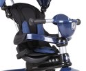Qplay Rowerek Trójkołowy Comfort Blue Niebieski regulowan pasy uchwyty bezpieczeństwa ogranicznik skrętu torba termiczna koszyki