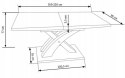 STÓŁ ROZKŁADANY SANDOR 2 160-220x90 HALMAR PROSTOKĄTNY SZKŁO POPIELATY MDF BIAŁY stal NIERDZEWNA STÓŁ ROZKŁADANY SANDOR 2 160-220x90 HALMAR PROSTOKĄTNY SZKŁO POPIELATY MDF BIAŁY stal NIERDZEWNA