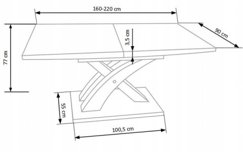 STÓŁ ROZKŁADANY SANDOR 2 160-220x90 HALMAR PROSTOKĄTNY SZKŁO POPIELATY MDF BIAŁY stal NIERDZEWNA STÓŁ ROZKŁADANY SANDOR 2 160-220x90 HALMAR PROSTOKĄTNY SZKŁO POPIELATY MDF BIAŁY stal NIERDZEWNA