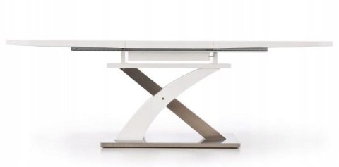 STÓŁ ROZKŁADANY SANDOR 2 160-220x90 HALMAR PROSTOKĄTNY SZKŁO POPIELATY MDF BIAŁY stal NIERDZEWNA STÓŁ ROZKŁADANY SANDOR 2 160-220x90 HALMAR PROSTOKĄTNY SZKŁO POPIELATY MDF BIAŁY stal NIERDZEWNA