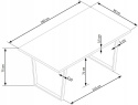 HALMAR stół ULRICH blat MDF + melamina - dąb złoty, nogi stal malowana- czarny 160x90 HALMAR stół ULRICH blat MDF + melamina - dąb złoty, nogi stal malowana- czarny 160x90