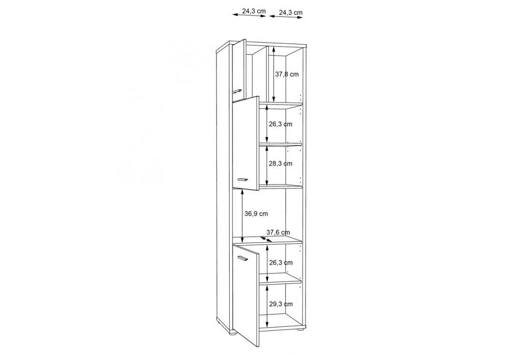 WYPRZEDAŻ Forte CHICORY CHRR711-M213 Regał L/P WYPRZEDAŻ Forte CHICORY CHRR711-M213 Regał L/P