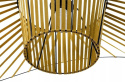 King Home Lampa wisząca CAPELLO FI 140 złota tworzywo sztuczne przewód i podsufitka czarny kształt kapelusza E27