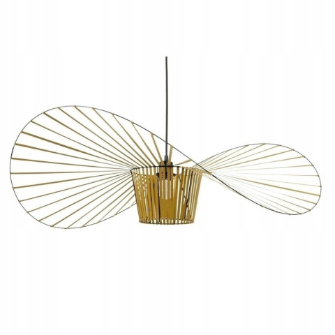 King Home Lampa wisząca CAPELLO FI 140 złota tworzywo sztuczne przewód i podsufitka czarny kształt kapelusza E27 King Home Lampa wisząca CAPELLO FI 140 złota tworzywo sztuczne przewód i podsufitka czarny kształt kapelusza E27