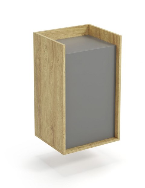 Halmar MOBIUS SZAFKA 1D hikora naturalna - szary przykurzony płyta meblowa okleinowana obrzeża ABS system otwierania push-click Halmar MOBIUS SZAFKA 1D hikora naturalna - szary przykurzony płyta meblowa okleinowana obrzeża ABS system otwierania push-click
