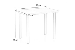 HALMAR stół MODEX 2 90 blat - dąb wotan, nogi - czarny