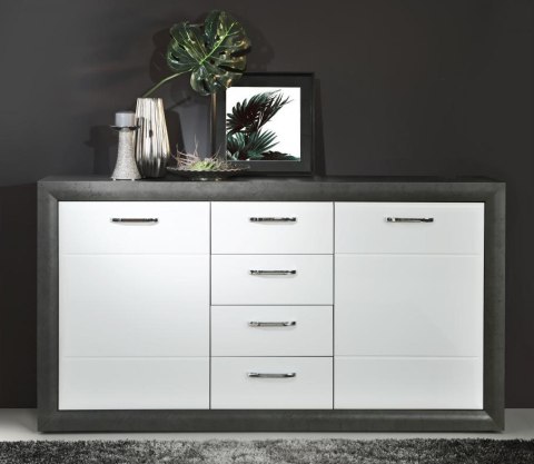 Meble Forte LENNOX NEW ENXK231-C275 Komoda Biały/Szary Meble Forte LENNOX NEW ENXK231-C275 Komoda Biały/Szary