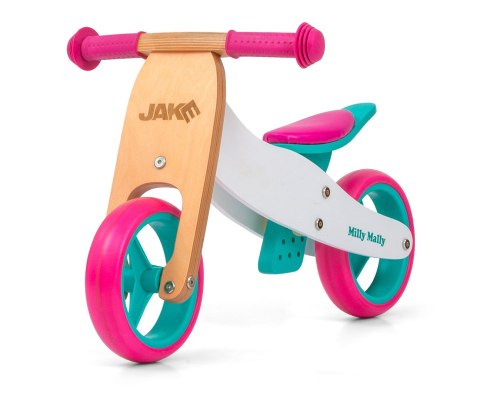Milly Mally Pojazd Jeździk Chodzik Pchacz Jake Classic Candy 2 w 1 Różowo Zielony dwukołowy lub trójkołowy drewniany 12m+ Milly Mally Pojazd Jeździk Chodzik Pchacz Jake Classic Candy 2 w 1 Różowo Zielony dwukołowy lub trójkołowy drewniany 12m+