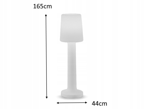 LAMPA OGRODOWA LED RGB Z PILOTEM CARMEN 165 B BIAŁA wbudowana bateria New Garden NEW GARDEN LAMPA OGRODOWA LED RGB Z PILOTEM CARMEN 165 B BIAŁA wbudowana bateria New Garden NEW GARDEN