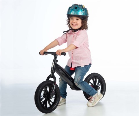 Qplay Qplay Rowerek Biegowy Racer Black Czarny Czerwony pompowane łożyskowane koła regulacja wysokości siodełka i kierownicy Qplay Qplay Rowerek Biegowy Racer Black Czarny Czerwony pompowane łożyskowane koła regulacja wysokości siodełka i kierownicy