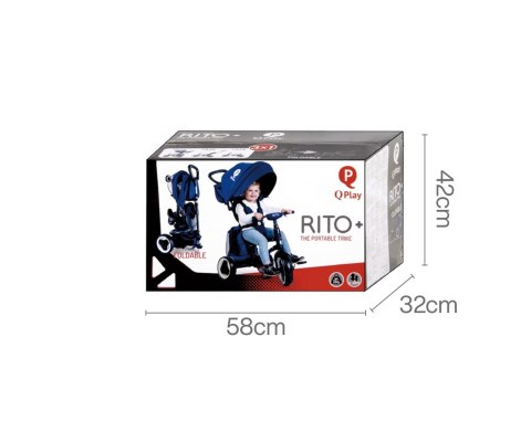 Qplay Qplay Rowerek Trójkołowy Rito Plus Red Qplay Qplay Rowerek Trójkołowy Rito Plus Red