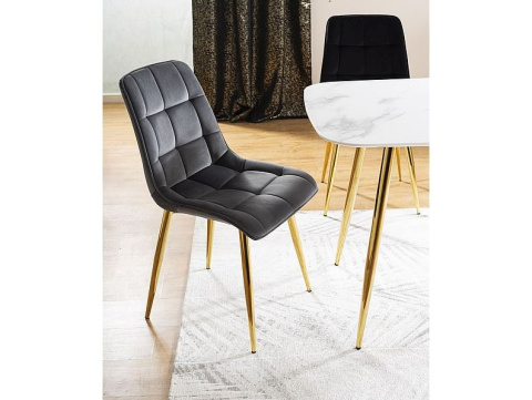 SIGNAL KRZESŁO CHIC VELVET ZŁOTY STELAŻ/CZARNY BLUVEL 19 SIGNAL KRZESŁO CHIC VELVET ZŁOTY STELAŻ/CZARNY BLUVEL 19