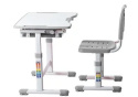Fun Desk BIURKO+KRZESŁO regulowane SOLE GREY SZARY Fun Desk BIURKO+KRZESŁO regulowane SOLE GREY SZARY