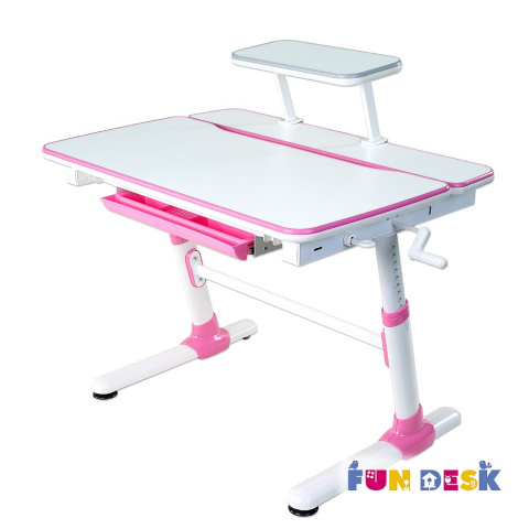 Fun Desk Biurko z szufladą regulowane Carezza Pink Różowe dla dziewczynki Fun Desk Biurko z szufladą regulowane Carezza Pink Różowe dla dziewczynki
