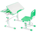 Fun Desk Botero Green - ZESTAW Biurko z krzesełkiem dla dzieci Zielony/Biały