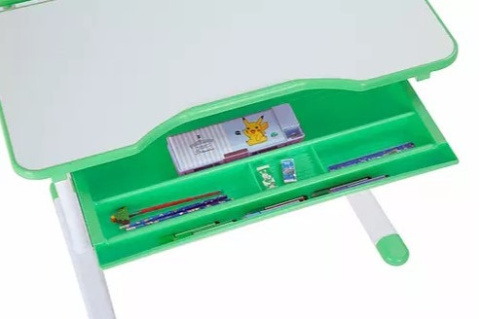 Fun Desk Botero Green - ZESTAW Biurko z krzesełkiem dla dzieci Zielony/Biały Fun Desk Botero Green - ZESTAW Biurko z krzesełkiem dla dzieci Zielony/Biały