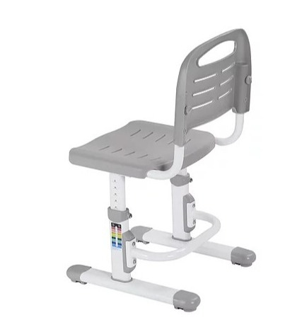 Fun Desk Botero Grey - Biurko z krzesełkiem dla dzieci lampa i stojak na książki zestaw - Szary/Biały Fun Desk Botero Grey - Biurko z krzesełkiem dla dzieci lampa i stojak na książki zestaw - Szary/Biały