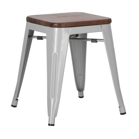 D2.DESIGN Stołek Paris Wood szary sosna orzech D2.DESIGN Stołek Paris Wood szary sosna orzech