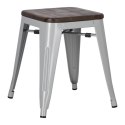 D2.DESIGN Stołek Paris Wood szary sosna szczotkowa D2.DESIGN Stołek Paris Wood szary sosna szczotkowa