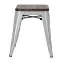 D2.DESIGN Stołek Paris Wood szary sosna szczotkowa D2.DESIGN Stołek Paris Wood szary sosna szczotkowa