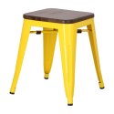 D2.DESIGN Stołek Paris Wood żółty sosna orzech D2.DESIGN Stołek Paris Wood żółty sosna orzech
