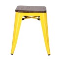 D2.DESIGN Stołek Paris Wood żółty sosna orzech D2.DESIGN Stołek Paris Wood żółty sosna orzech