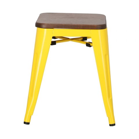 D2.DESIGN Stołek Paris Wood żółty sosna orzech D2.DESIGN Stołek Paris Wood żółty sosna orzech