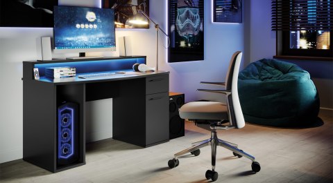 Forte AYO TZRB219B3-Z113 Biurko gamingowe, oświetlenie RGB z funkcją zmiany kolorów Forte AYO TZRB219B3-Z113 Biurko gamingowe, oświetlenie RGB z funkcją zmiany kolorów