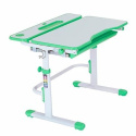 Fun Desk Freessia Green - Regulowane biurko Cubby Biały/Zielony