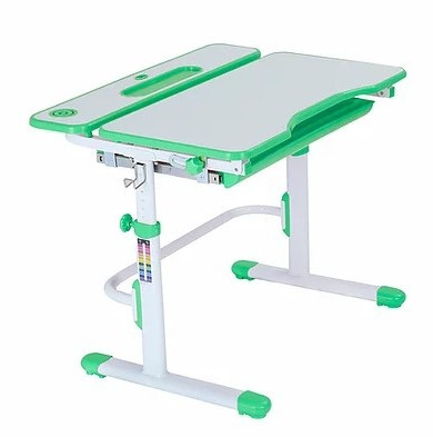 Fun Desk Freessia Green - Regulowane biurko Cubby Biały/Zielony Fun Desk Freessia Green - Regulowane biurko Cubby Biały/Zielony