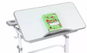 Fun Desk Fressia Grey z lampką - Regulowane biurko z szufladą Cubby Biały/Szary Fun Desk Fressia Grey z lampką - Regulowane biurko z szufladą Cubby Biały/Szary