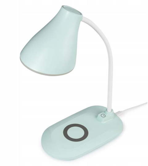 Fun Desk Lampka LED z funkcją ładowania bezprzewodowego/indukcyjna ładowarka LC6 Mint/Miętowa Fun Desk Lampka LED z funkcją ładowania bezprzewodowego/indukcyjna ładowarka LC6 Mint/Miętowa
