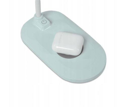 Fun Desk Lampka LED z funkcją ładowania bezprzewodowego/indukcyjna ładowarka LC6 Mint/Miętowa Fun Desk Lampka LED z funkcją ładowania bezprzewodowego/indukcyjna ładowarka LC6 Mint/Miętowa