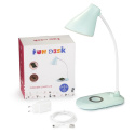 Fun Desk Lampka LED z funkcją ładowania bezprzewodowego/indukcyjna ładowarka LC6 Mint/Miętowa