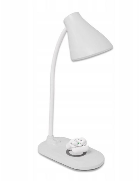 Fun Desk Lampka LED z funkcją ładowania bezprzewodowego/indukcyjna ładowarka LC6 White/Biała Fun Desk Lampka LED z funkcją ładowania bezprzewodowego/indukcyjna ładowarka LC6 White/Biała
