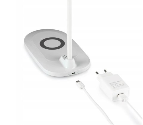 Fun Desk Lampka LED z funkcją ładowania bezprzewodowego/indukcyjna ładowarka LC6 White/Biała Fun Desk Lampka LED z funkcją ładowania bezprzewodowego/indukcyjna ładowarka LC6 White/Biała