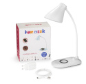 Fun Desk Lampka LED z funkcją ładowania bezprzewodowego/indukcyjna ładowarka LC6 White/Biała