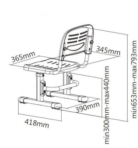 Fun Desk SST3 Green krzesełko regulowane dziecięce Białe Zielone Fun Desk SST3 Green krzesełko regulowane dziecięce Białe Zielone