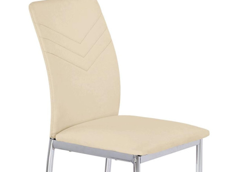 Halmar K137 krzesło Beżowy ekoskóra stelaż stal Chrom materiał: stal chromowana / ekoskóra Halmar K137 krzesło Beżowy ekoskóra stelaż stal Chrom materiał: stal chromowana / ekoskóra