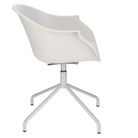 Intesi Krzesło Fotel obrotowe Roundy Light Grey szary jasny tworzywo metal z podłokietnikami Intesi Krzesło Fotel obrotowe Roundy Light Grey szary jasny tworzywo metal z podłokietnikami
