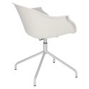 Intesi Krzesło Fotel obrotowe Roundy Light Grey szary jasny tworzywo metal z podłokietnikami Intesi Krzesło Fotel obrotowe Roundy Light Grey szary jasny tworzywo metal z podłokietnikami