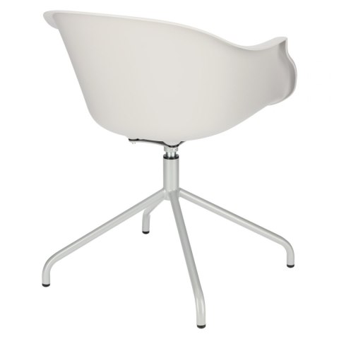 Intesi Krzesło Fotel obrotowe Roundy Light Grey szary jasny tworzywo metal z podłokietnikami Intesi Krzesło Fotel obrotowe Roundy Light Grey szary jasny tworzywo metal z podłokietnikami