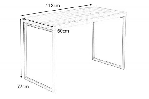 Invicta Interior INVICTA biurko ELEMENTS Sheesham - drewno naturalne, metal Invicta Interior INVICTA biurko ELEMENTS Sheesham - drewno naturalne, metal