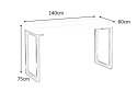 Invicta Interior INVICTA biurko VERK 140x60 białe MDF lakierowany, nogi stal chromowana Invicta Interior INVICTA biurko VERK 140x60 białe MDF lakierowany, nogi stal chromowana