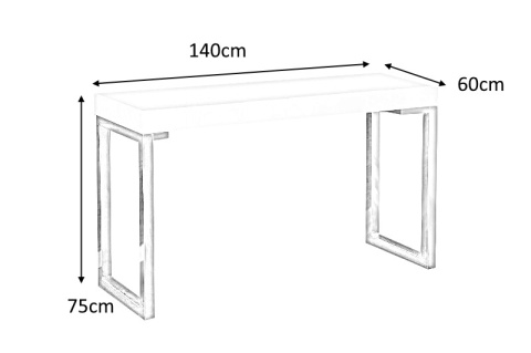 Invicta Interior INVICTA biurko VERK 140x60 białe MDF lakierowany, nogi stal chromowana Invicta Interior INVICTA biurko VERK 140x60 białe MDF lakierowany, nogi stal chromowana